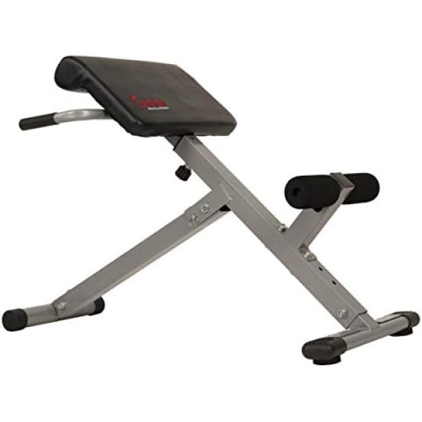 Sunny Health & Fitness Hyperextension Roman Chair Ab Workouts Sit Up Gym Bench - Image 2