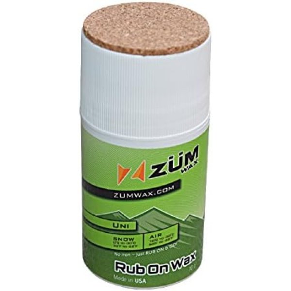 ZUMWax RUB ON Wax Ski/Snowboard - All Temperature Universal - 70 Gram