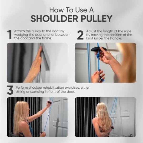 Shoulder Pulley Over the Door Physical Therapy System | Rotator Cuff Exerciser - Image 4