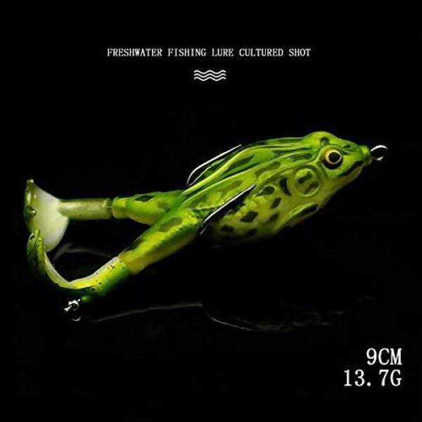 ACHUN Frog Fishing Bait Double Propeller Soft Lure Kit, Especially for Bass Freshwater - Image 5