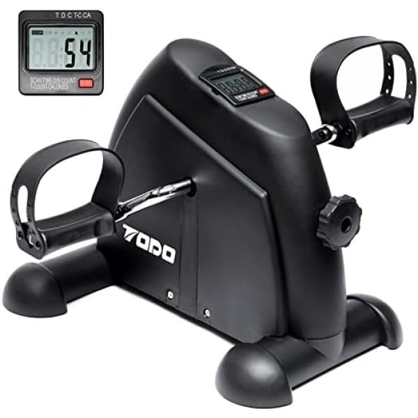 TODO Mini Exercise Bike Pedal Exerciser with LCD Monitor for Leg and Arm