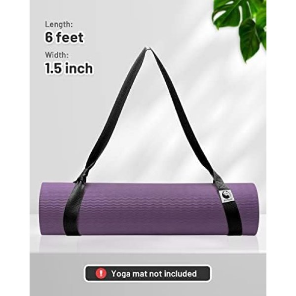 Slim Panda Yoga Mat Straps for Carrying,Adjustable Yoga Mat Carrier - Image 2