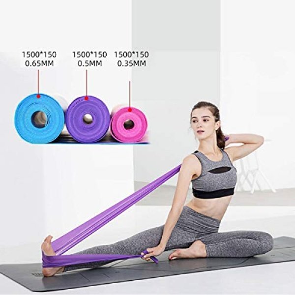 Therapy Flat Resistance Bands Set, Exercise Stretch Bands for Stretching - Image 2