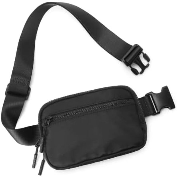 WESTBRONCO Fanny Packs for Women Men, Belt Bag with 4 Zipper Pockets