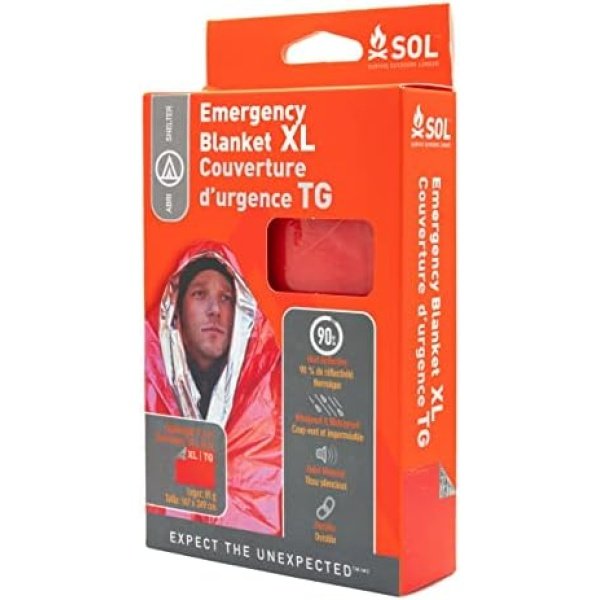 S.O.L. Survive Outdoors Longer 90 Percent Heat Reflective Survival Blanket - Image 11