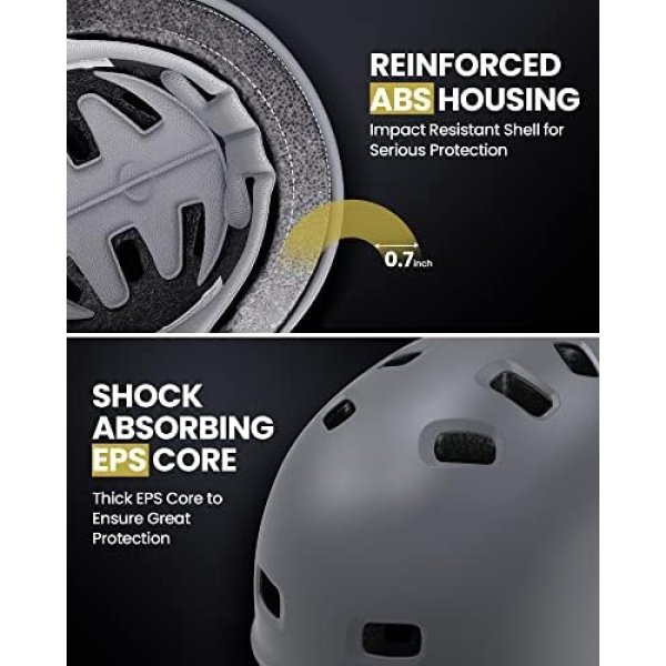 OutdoorMaster Skateboard Cycling Helmet - Two Removable Liners Ventilation Multi-Sport - Image 2