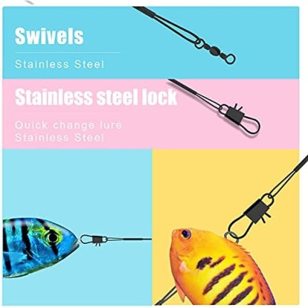 SAVITA 30pcs Fishing Tackle Leaders, Fishing Leaders Line for Saltwater and Freshwater - Image 3