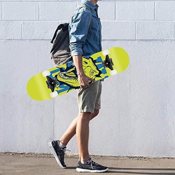 Skateboard Complete Deck 7 Layers 31"x8" Pro Complete Skate Board Maple Wood - Image 8