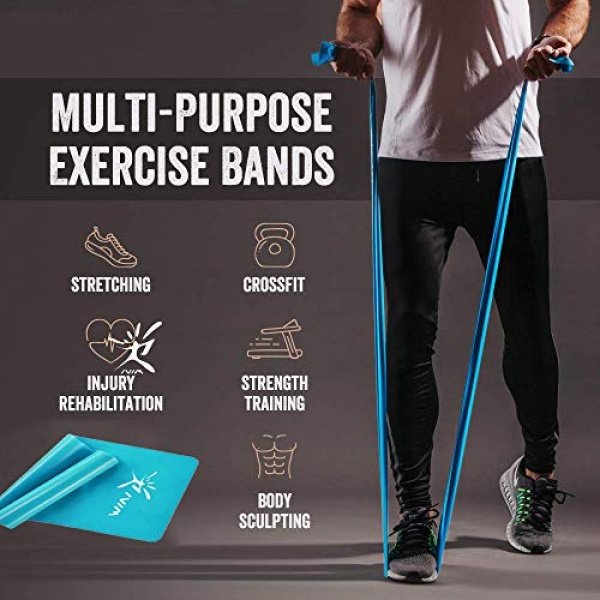 Therapy Flat Resistance Bands Set, Exercise Stretch Bands for Stretching - Image 5