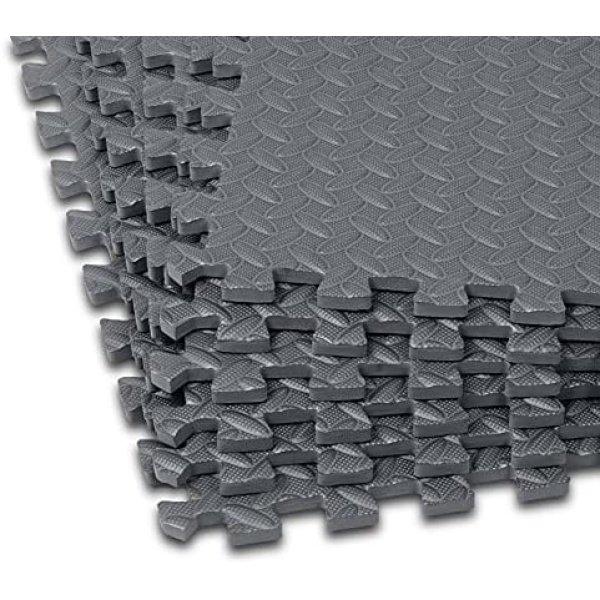 Foam Interlocking Exercise Gym Floor Mat Tiles - 6-Pack - Image 6