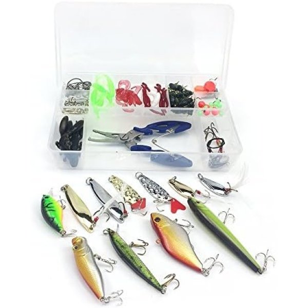 Docooler 73/101 /132/232 Pcs Fishing Lures Mixed Hard Baits Soft Baits Popper Crankbait - Image 5