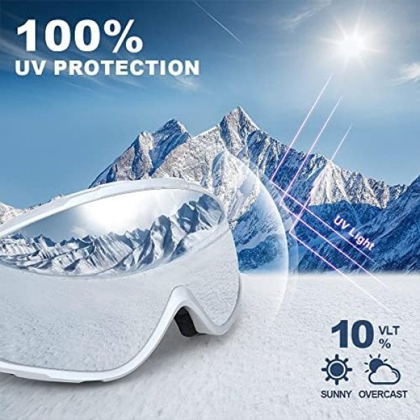 Findway Ski Goggles OTG- Over Glasses Snow/Snowboard Goggles for Men Women - Image 3