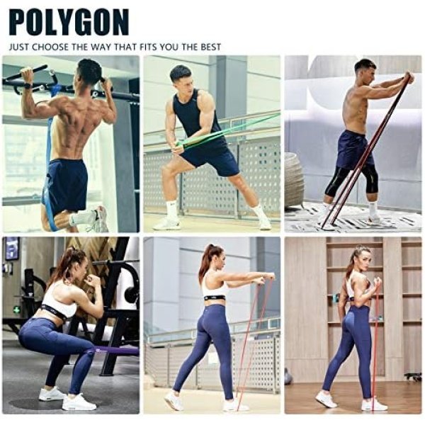 Polygon Pull Up Assist Resistance Exercise Bands, Heavy Duty Assistance Loop - Image 6