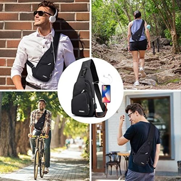 Waterproof Sling Bag Crossbody Backpack for Men Women Sling Backpack Hiking - Image 2