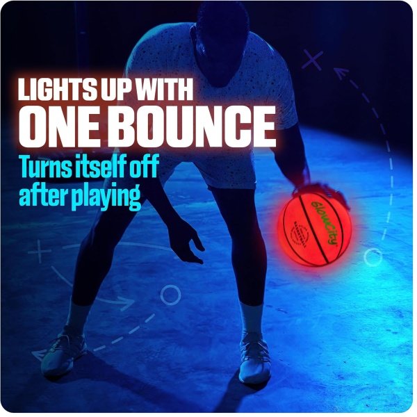 GlowCity Glow in The Dark Basketball for Teen Boy - Glowing Red Basket Ball - Image 5