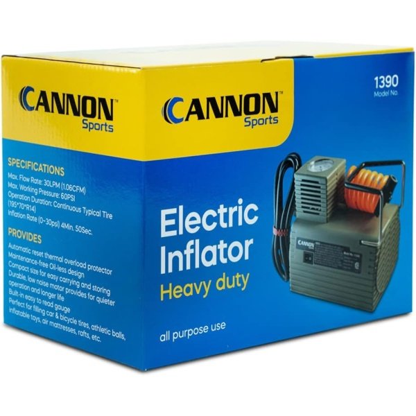 Cannon Sports Electric Ball Inflator Pump for Exercise Balls with Needle & Gauge - Image 6