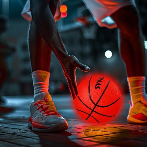 SYNCFUN Glow in The Dark Basketball for Boys, Light Up Basketball for Night - Image 6