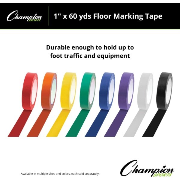 Champion Sports Floor Marking Vinyl Tape for Athletics and Social Distancing - Image 5