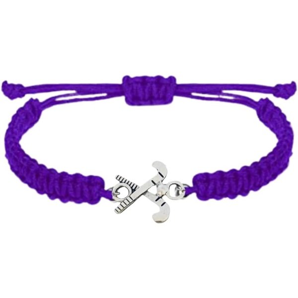 Sportybella Field Hockey Charm Bracelet- Adjustable Bracelets For Girls