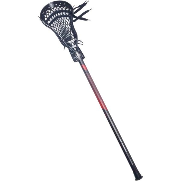 Lacrosse Complete Junior Stick with Shaft & Head,Red/Black