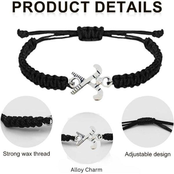 Sportybella Field Hockey Charm Bracelet- Adjustable Bracelets For Girls - Image 5