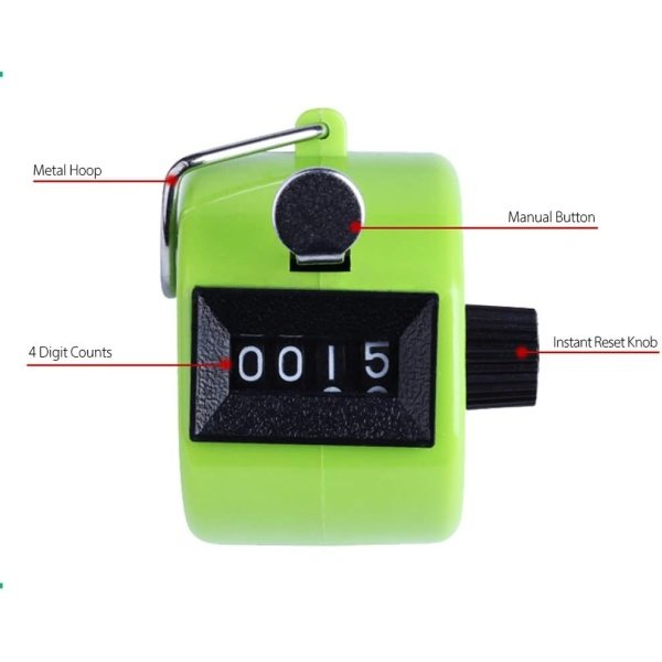 Tebery 8 Pack Handheld Tally Counter 4 Digit Mechanical Palm Clicker Counter - Image 3