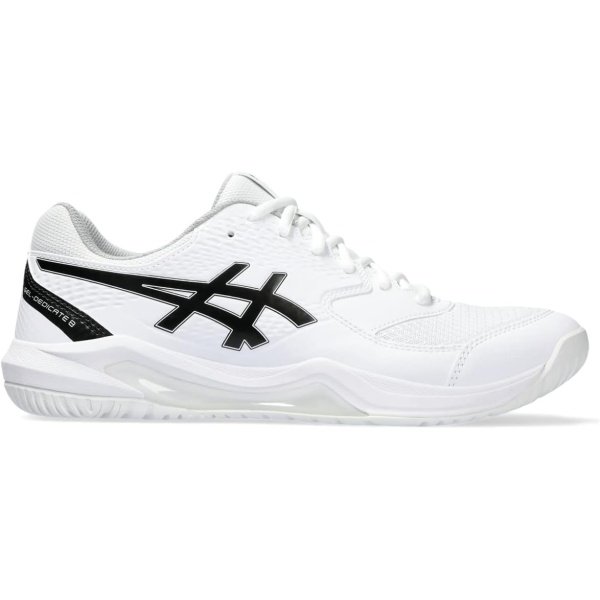 ASICS Men's Gel-Dedicate 8 Tennis Shoes, 6, White/MAKO Blue