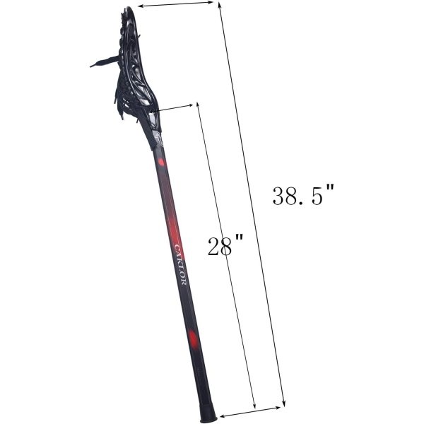Lacrosse Complete Junior Stick with Shaft & Head,Red/Black - Image 2