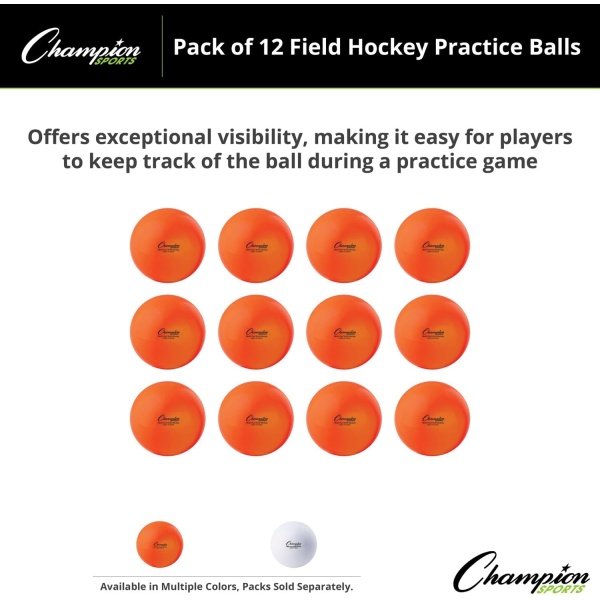 Champion Sports Field Hockey Practice Balls - 12 Pack in Multiple Colors - Image 5