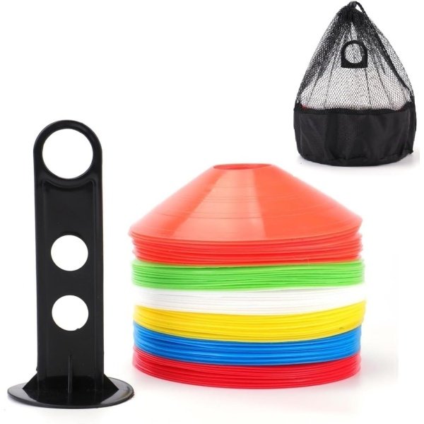 Tebery 60 Pack Premium Soccer Football Agility Cones Marke Cones