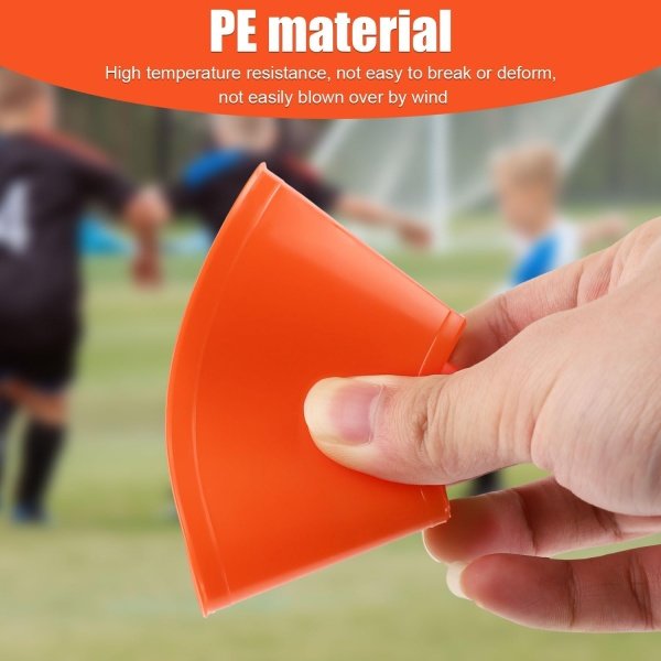 25pcs Soccer Cones for Sports Training, 5 Inch Mini Football Cones with Mesh - Image 3