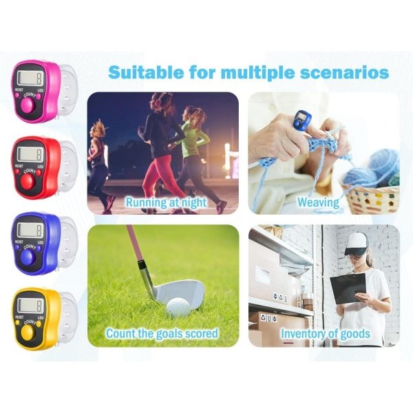 Hitopin 8PCS Electronic Finger Counter, LED Electronic Handheld Tally Counter - Image 5