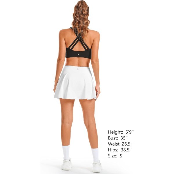 Stelle Women's Tennis Golf Skirts High Waisted with Pockets Inner Shorts - Image 6