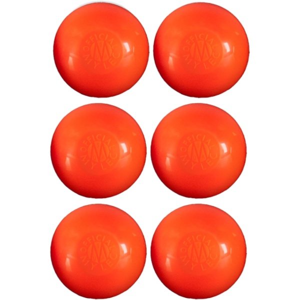 Mylec Indoor/Outdoor Hockey Ball for Deckball/Roller Hockey, 6 Ball Pack