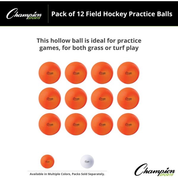 Champion Sports Field Hockey Practice Balls - 12 Pack in Multiple Colors - Image 4