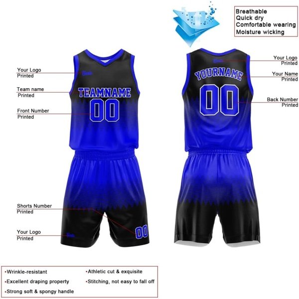 Custom Reversible Basketball Jersey for Man Women Uniform Suit Kids Adults - Image 2