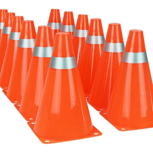 7 Inch Traffic Cones Sports Soccer Drills Agility Training Orange Cones