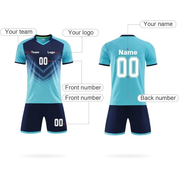 LAIFU Personalized Soccer Jersey for Adults Kids Custom Soccer Shirt - Image 4