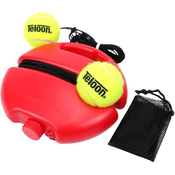 Teloon Solo Tennis Trainer Rebound Ball with String for Self Tennis Practice