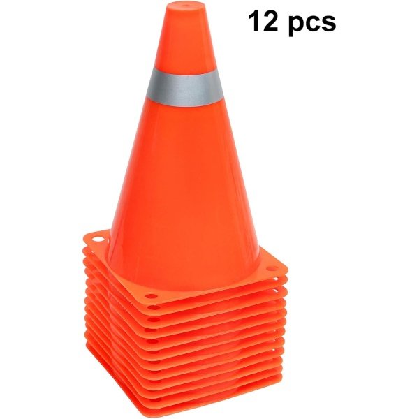 7 Inch Traffic Cones Sports Soccer Drills Agility Training Orange Cones - Image 6