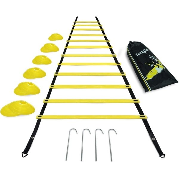 Yes4All Ultimate Combo Agility Ladder Training Set with Agility Ladder 12 Rungs