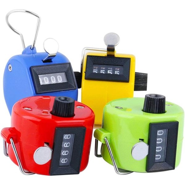 Tebery 8 Pack Handheld Tally Counter 4 Digit Mechanical Palm Clicker Counter - Image 2