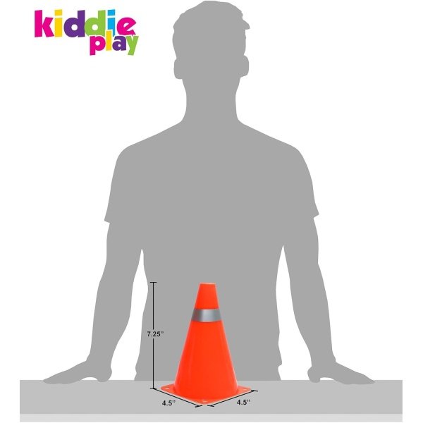 7 Inch Traffic Cones Sports Soccer Drills Agility Training Orange Cones - Image 5