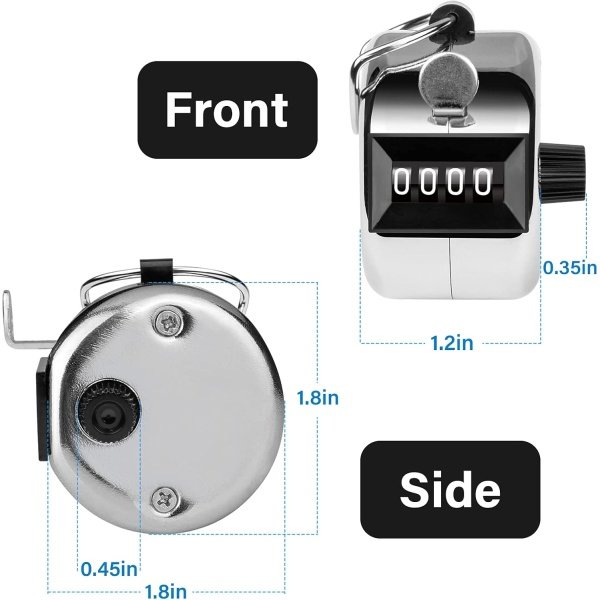 SDARMING Tally Counter, 4-Digit clicker Counter, Metal Hand Tally counters - Image 5