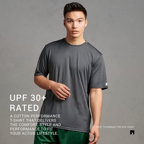 Russell Athletic mens Short Sleeve Performance T-shirt - Image 5