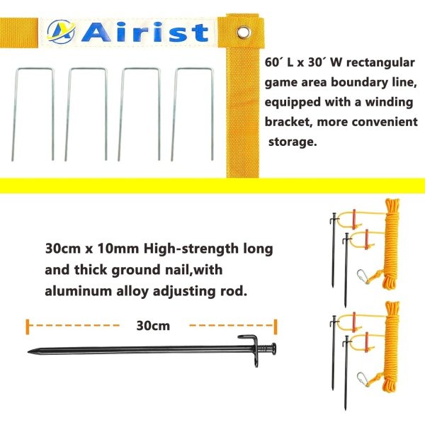 Heavy Duty Volleyball Net Outdoor with Steel Anti-Sag System, Adjustable - Image 4