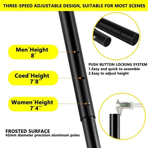 Heavy Duty Volleyball Net Outdoor with Steel Anti-Sag System, Adjustable - Image 3