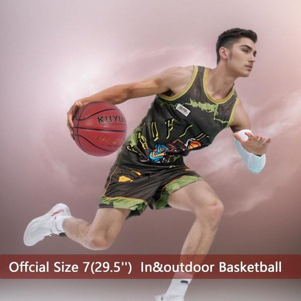 KUYOTQ Indoor Outdoor Basketball Official Size 5/6/7 Basketball 27.5/28.5/29.5" - Image 5