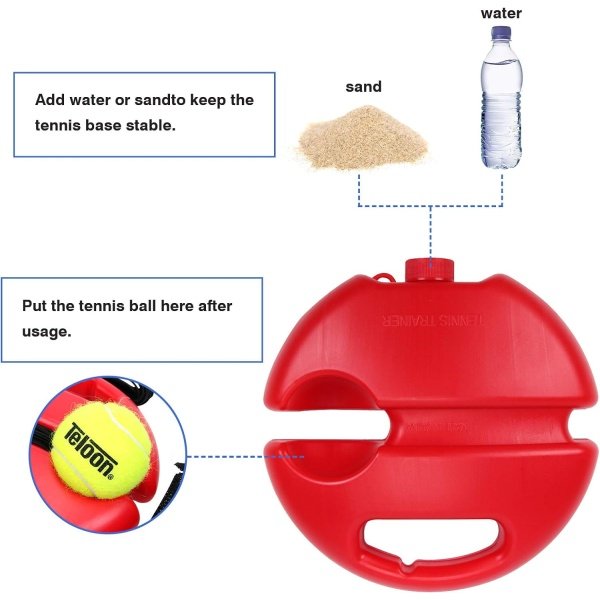 Teloon Solo Tennis Trainer Rebound Ball with String for Self Tennis Practice - Image 3