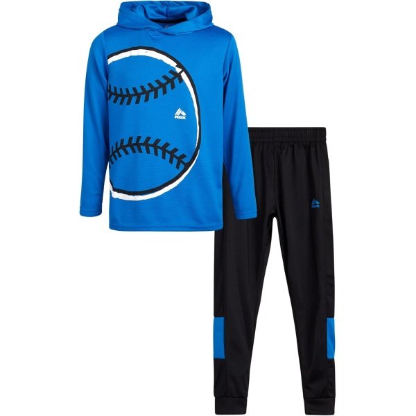 RBX Boys' Jogger Set - 2-Piece Thermal Sports Hoodie and Tricot Joggers